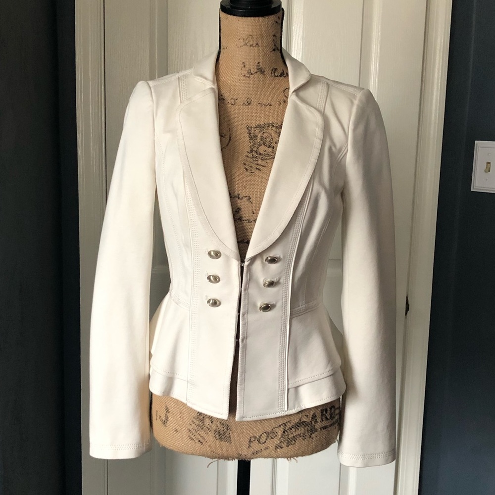 White House Black Market cream colored blazer